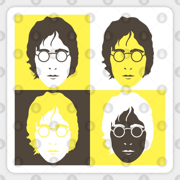 John Lennon Pop Art Minimalist Sticker by nankeedal